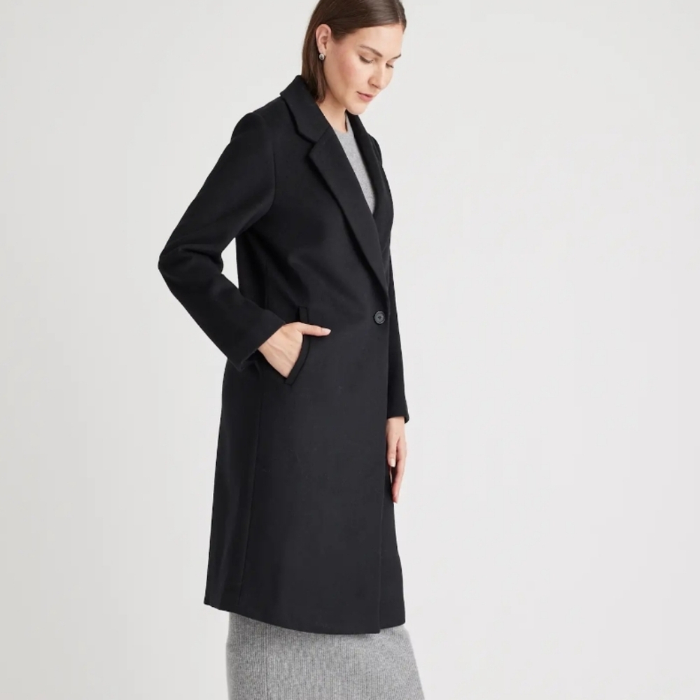 Quince Italian Wool Classic Single-Breasted Coat - Picture 4 of 16